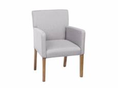 Chaise de salle à manger - siège en tissu - gris clair - rockefeller 15132
