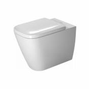 Duravit - Happy D.2 WC sur pied dos au mur 57cm lave-vaisselle, sortie horizontale, Coloris: Blanc - 2159090000