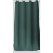 Enjoy Home - Rideau oeillets chaby 140 x 240 cm 100% polyester bachette coloris vert fonce