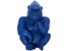 Gorille assis en magnésia 54 cm bleu