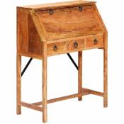 Helloshop26 - Bureau table meuble travail informatique 90 cm bois d'acacia massif - Bois