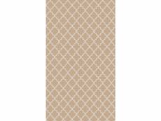 Homemania tapis imprimé lily 13 - géométrique - décoration de maison - antidérapant - pour salon, séjour, chambre à coucher - rose, blanc en polyester