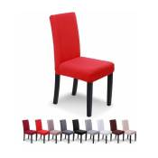 L&h-cfcahl - Housse de chaise rouge très facile à nettoyer durable en 4 pièces Protection table et chaise