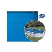 Liner 75/100 classique piscine ovale Gre Pool - Couleur liner: Vert caraïbes - Taille piscine: Ovale 730 x 375 x 132 cm - Accroche: Overlap
