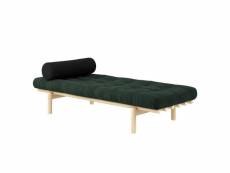 Méridienne futon next en pin massif coloris algue couchage 75 x 200 cm 20100996163
