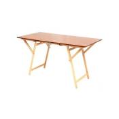Metalsomma - Table pliante en bois 135X70