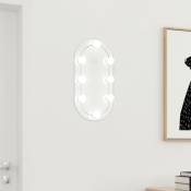 Miroir avec éclairage led 40x20 cm Verre Ovale