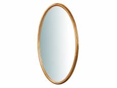 Miroir, long miroir mural ovale, à accrocher au mur, horizontal et vertical, shabby chic, salle de bain, chambre, cadre finition or antique, grand, lo
