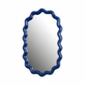 Miroir mural Zigzag / 40 x 24 cm - Polyrésine - & klevering bleu en plastique