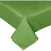 Nappe de table rectangulaire en coton unie Vert foncé