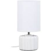 Retro - Lampe blanche en céramique 28 cm