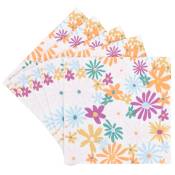 Serviettes en papier motif floral multicolore (x20)