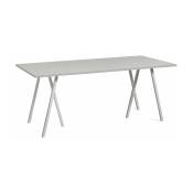 Table en acier grise L180 cm Loop Stand - HAY