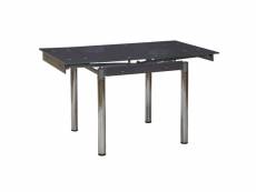 Table extensible 6 personnes - gd082 - 80-131 x 80 x 75 cm - gris