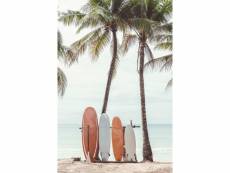 Tableau sur toile surfs & palmiers 65x97 cm 631882