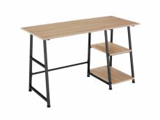 Tectake table de bureau paisley 120x50x73,5cm - bois clair industriel, chêne sonoma 404697
