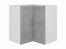 Vidaxl armoire d'angle suspendue gris béton 57x57x60