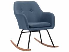 Vidaxl chaise à bascule bleu tissu 289531
