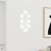 Vidaxl - Miroir avec éclairage led 40x20 cm Verre Ovale