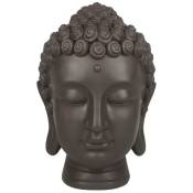 Zen Arôme - Statuette tête bouddha en polyrésine - Marron