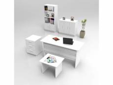 Bureau, armoire, bibliothèque, commode et table basse busymo blanc