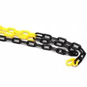Cablematic - 25m de chaîne en plastique jaune/noir