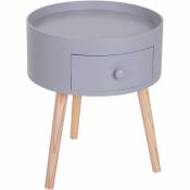 Chevet table de nuit ronde design scandinave tiroir