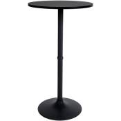 CLP - Table haute ronde ø 60 cm Noir / Noir