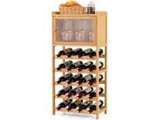 Costway casier à vin etagère à bouteille modulable