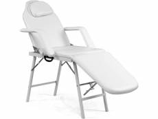 Costway fauteuil de massage inclinable et pliable avec oreiller et accoudoir amovibles,table de massage ergonomique et pour maison,salon de beauté,cha