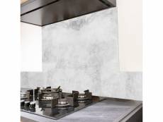 Crédence cuisine aluminium beton clair - lot de 2 l100xh20cm 99 deco