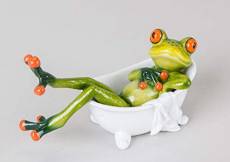 Décoration Grenouille dans la baignoire, vert clair,