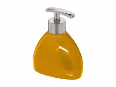 Distributeur à savon ou lotion en céramique jaune