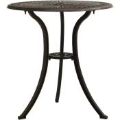 Doc&et² - Table de jardin Bronze 62x62x65 cm Aluminium