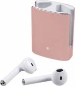 Ecouteurs Bluetooth boîtier rose