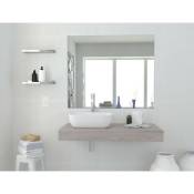 Etagère de salle de bain 80 cm couleur Chêne clair