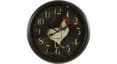 Horloge Ancienne Murale Coq 58cm - Fer - Noir - Décoration