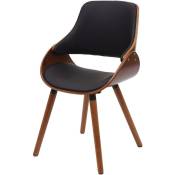 [JAMAIS UTILISÉ] Chaise de Salle à manger HHG-563, chaise avec dossier, design rétro similicuir noir - black