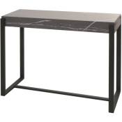 [JAMAIS UTILISÉ] Table console HHG-701, table de téléphone table de travail table d'appoint table de rangement, métal 81x100x40cm aspect marbre gris