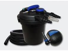 Kit de filtration à pression 6000l stérilisateur uvc 11w pompe tuyau helloshop26 4216180/2
