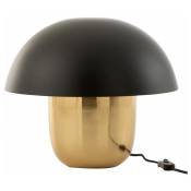 Lampe à Poser champignon Métal 40cm Noir & Or - Paris