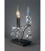 Lampe de Table Tara 1 Ampoule chrome noir/cristal
