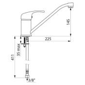 Mitigeur évier mécanique à bec orientable H.145