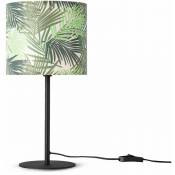 Paco Home - Lampe Table Lampe Chevet Lampe Bureau ∅18cm Nature Palmiers Hauteur 36,5cm E14 Vert (Ø18cm), Lampe de table - Noir