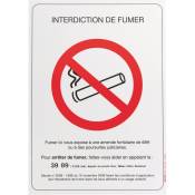 Panneau rectangulaire - interdiction de fumer - Novap