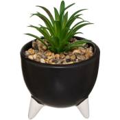 Plante artificielle - pot en céramique D8 cm Atmosphera créateur d'intérieur - Noir