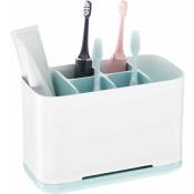 Porte-brosse à dents, porte-brosse à dents électrique avec entretoise réglable, grand organisateur de porte-brosse à dents amovible, pour salle de