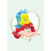 Poster Disney La petite sirène - Ariel et polochon portrait 40 cm x 50 cm