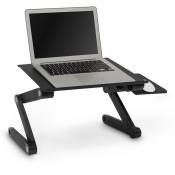Relaxdays Support à aérations pour ordinateur portable, hauteur réglable, aluminium, HxLxP: 47 x 58 x 27 cm, noir