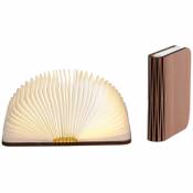 Retro - Lampe en forme de livre en bois véritable